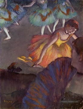  impressionnisme Tableau - Ballerine et dame avec un fan Impressionnisme danseuse de ballet Edgar Degas